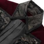 Burgundy Velvet 'Dante' Tailcoat Jacket