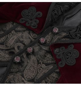 Burgundy Velvet 'Dante' Tailcoat Jacket