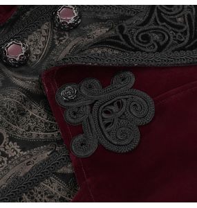 Burgundy Velvet 'Dante' Tailcoat Jacket