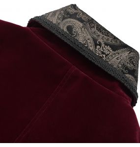 Burgundy Velvet 'Dante' Tailcoat Jacket