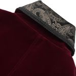 Veste Queue de Pie 'Dante' en Velours Bordeaux