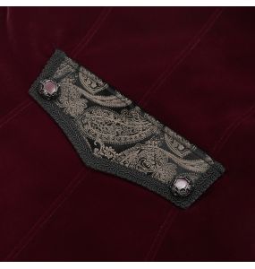 Burgundy Velvet 'Dante' Tailcoat Jacket