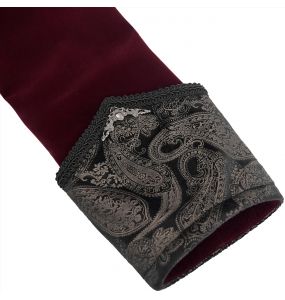 Burgundy Velvet 'Dante' Tailcoat Jacket