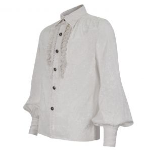 Chemise Victorienne 'Desmond' Banche