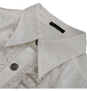 Chemise Victorienne 'Desmond' Banche