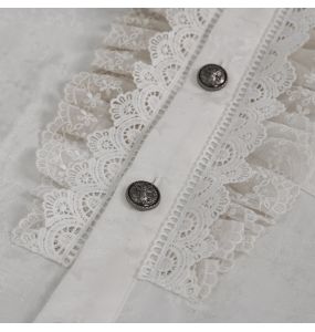 Chemise Victorienne 'Desmond' Banche