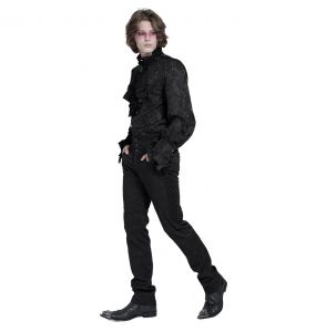 Black Jacquard 'Payne' Pants