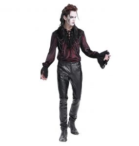 Black Faux Leather 'Fabian' Pants