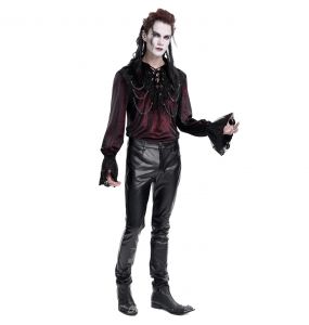 Black Faux Leather 'Fabian' Pants