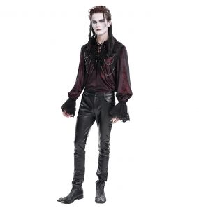 Black Faux Leather 'Fabian' Pants