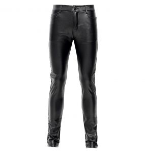 Pantalon 'Fabian' en Simili Cuir Noir
