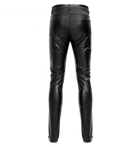 Pantalon 'Fabian' en Simili Cuir Noir