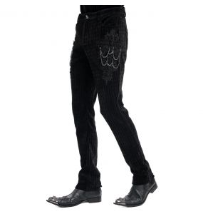 Pantalon 'Dorian' en Velours Noir