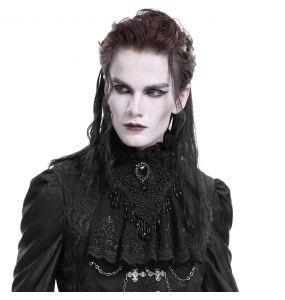 Jabot 'Dante' en Dentelle Noire