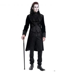 Jabot 'Dante' en Dentelle Noire