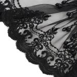 Jabot 'Dante' en Dentelle Noire