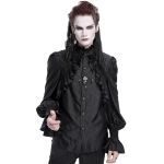 Black Jacquard 'Hemlock' Victorian Shirt