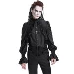 Black Jacquard 'Hemlock' Victorian Shirt