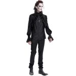 Black Jacquard 'Hemlock' Victorian Shirt