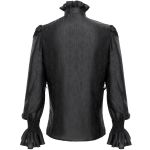 Chemise Victorienne 'Hemlock' en Jacquard Noir