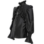 Black Jacquard 'Hemlock' Victorian Shirt