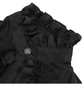 Black Jacquard 'Hemlock' Victorian Shirt