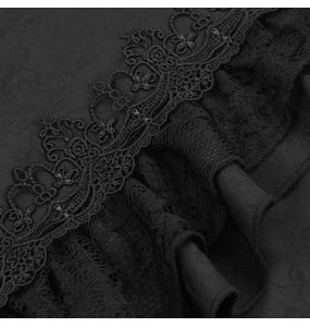 Black Jacquard 'Hemlock' Victorian Shirt