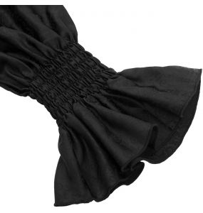 Black Jacquard 'Hemlock' Victorian Shirt