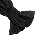 Chemise Victorienne 'Hemlock' en Jacquard Noir