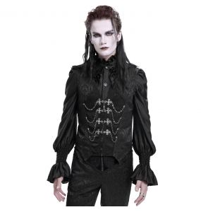 Black Jacquard 'Hemlock' Gothic Waistcoat