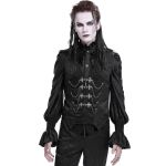Gilet Gothique 'Hemlock' en Jacquard Noir