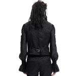 Gilet Gothique 'Hemlock' en Jacquard Noir