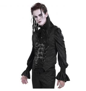Black Jacquard 'Hemlock' Gothic Waistcoat
