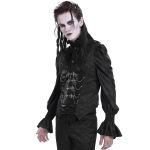 Black Jacquard 'Hemlock' Gothic Waistcoat