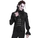 Gilet Gothique 'Hemlock' en Jacquard Noir