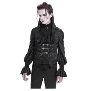 Black Jacquard 'Hemlock' Gothic Waistcoat