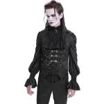 Gilet Gothique 'Hemlock' en Jacquard Noir