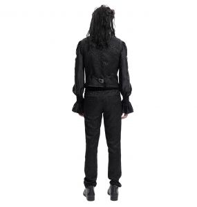 Black Jacquard 'Hemlock' Gothic Waistcoat