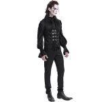 Gilet Gothique 'Hemlock' en Jacquard Noir