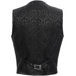 Gilet Gothique 'Hemlock' en Jacquard Noir