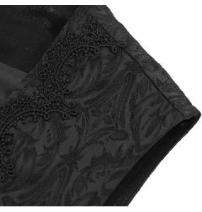 Black Jacquard 'Hemlock' Gothic Waistcoat