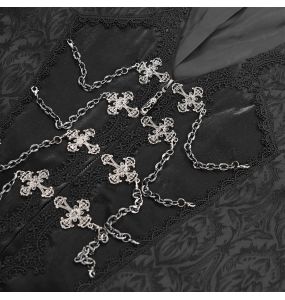 Black Jacquard 'Hemlock' Gothic Waistcoat