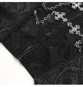 Black Jacquard 'Hemlock' Gothic Waistcoat