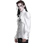 Chemise Victorienne 'Hemlock' en Jacquard Blanc