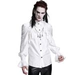 White Jacquard 'Hemlock' Victorian Shirt