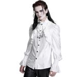 Chemise Victorienne 'Hemlock' en Jacquard Blanc