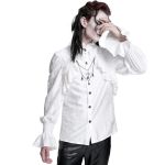 Chemise Victorienne 'Hemlock' en Jacquard Blanc