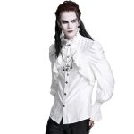 Chemise Victorienne 'Hemlock' en Jacquard Blanc