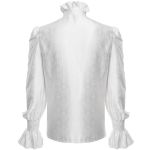 White Jacquard 'Hemlock' Victorian Shirt
