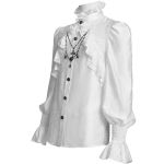 White Jacquard 'Hemlock' Victorian Shirt
